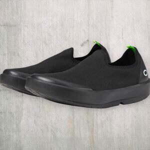 OOFOS OOmg Low eeZee Recovery Black Slip-On Comfort Shoes Women's Size 7